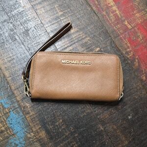 Michael Kors Tan Wristlet Wallet
